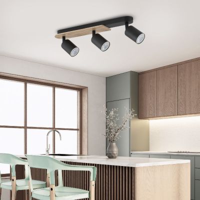 TK Lighting Cover lampa podsufitowa 3x10 W czarna 4675