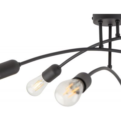 TK Lighting Helix lampa podsufitowa 6x15W czarna 4679