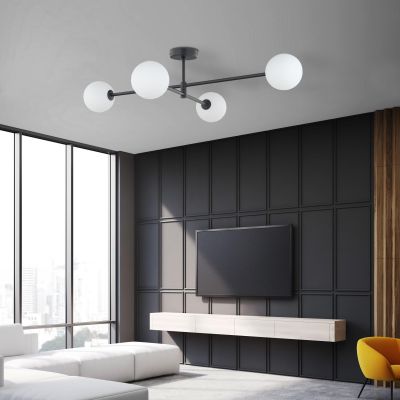 TK Lighting Sarius lampa podsufitowa 4x6W biały/czarny 4735