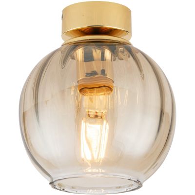 TK Lighting Devi Amber lampa podsufitowa 1x15W złoty/bursztyn 4741