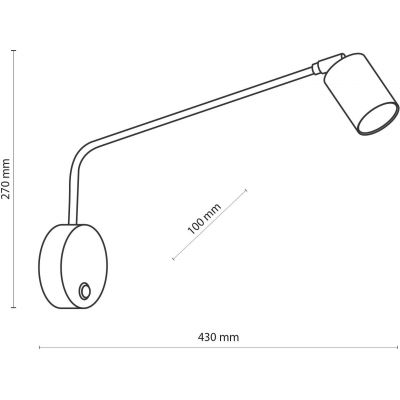 TK Lighting Logan kinkiet 1x10 W czarny 4743