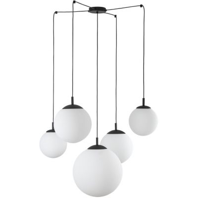 TK Lighting Esme lampa wisząca 5x15 W czarna 4791