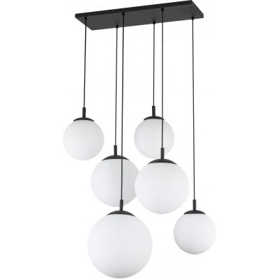 TK Lighting Esme lampa wisząca 6x15W czarny/biały 4793