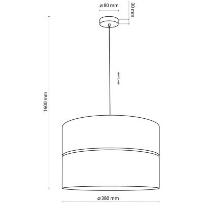 TK Lighting Nicol lampa wisząca 1x15 W czarna 4799
