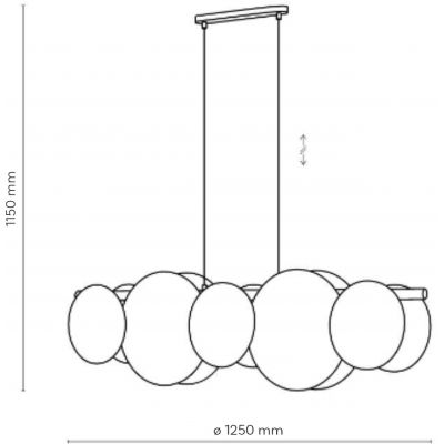 TK Lighting Pulse lampa wisząca 5x15W biały/beżowy 4815