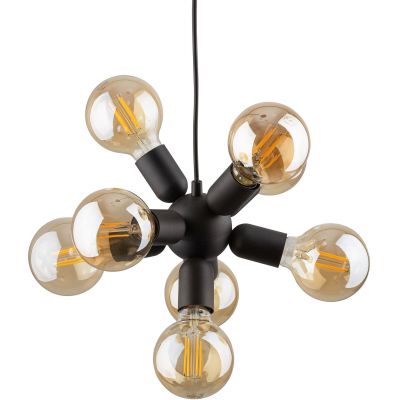 TK Lighting Rubio lampa wisząca 8x15W czarny 4835