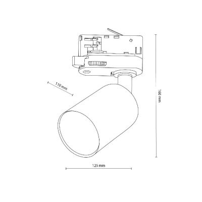 TK Lighting Tracer lampa do szynoprzewodów 1x10 W biały 4849