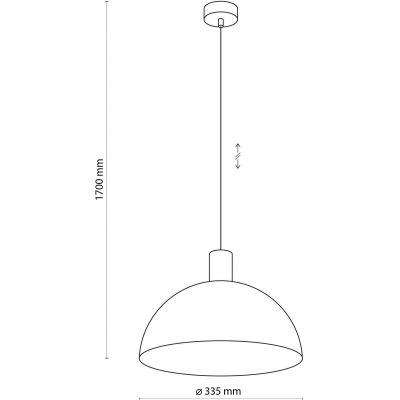TK Lighting Oslo lampa wisząca 1x15W biały/brązowy 4851
