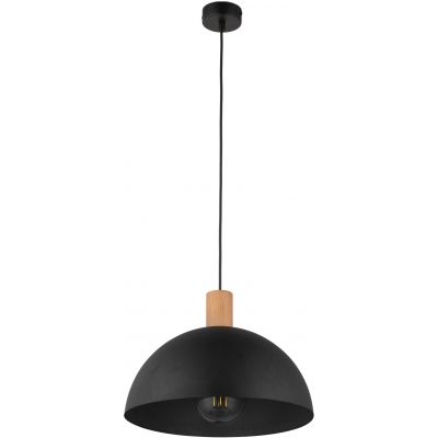 TK Lighting Oslo Black lampa wisząca 1x15W czarny/brązowy 4852