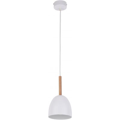 TK Lighting Nord lampa wisząca 1x15W biały/jasne drewno 4868