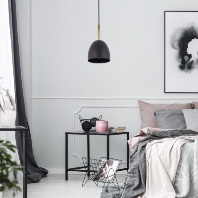 TK Lighting Nord lampa wisząca 1x15W czarna 4870