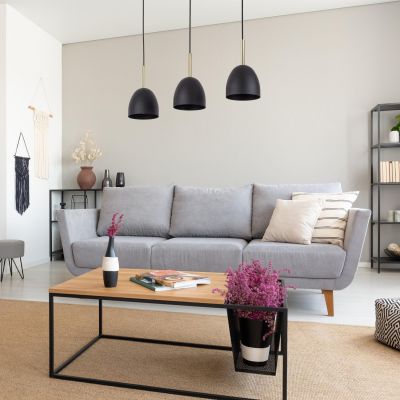 TK Lighting Nord lampa wisząca 3x15W czarna 4871