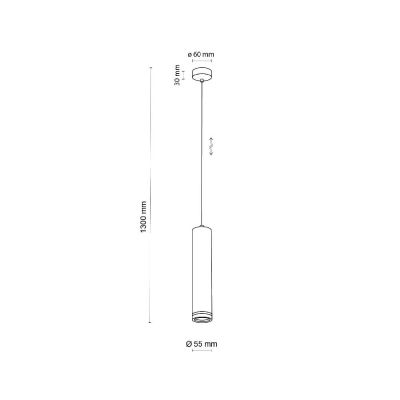 TK Lighting Jet lampa wisząca 1x10 W biała 4889