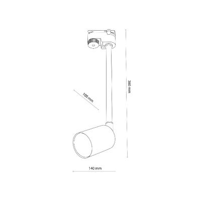 TK Lighting Tracer lampa do szynoprzewodów 1x10 W złoty 4920