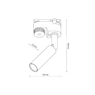 TK Lighting Tracer lampa do szynoprzewodów 1x6 W złoty 6616