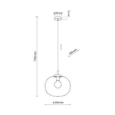 TK Lighting Vibe lampa wisząca 1x15 W przezroczysta 4818