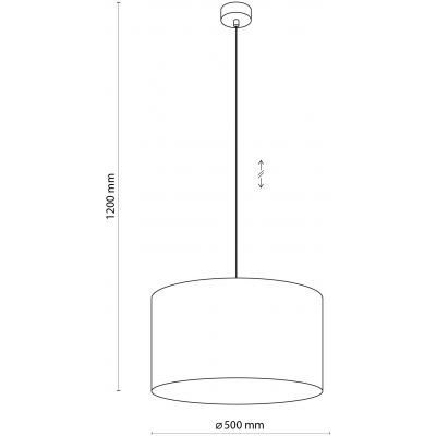 TK Lighting Moreno lampa wisząca 1x15W czarna 4990