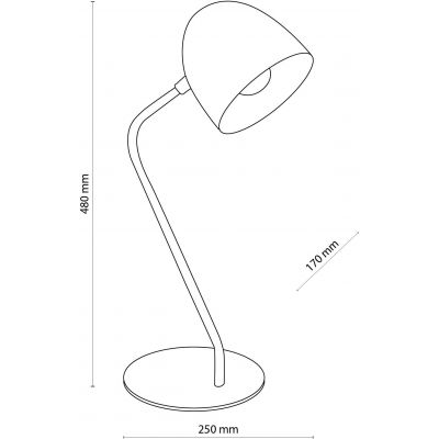 TK Lighting Soho lampa biurkowa 1x15 W czarna 5036