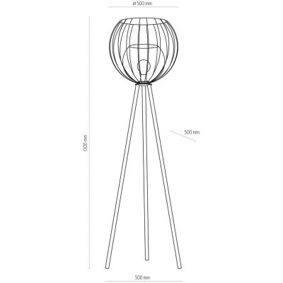 TK Lighting Universo lampa stojąca 1x15 W czarna 5057