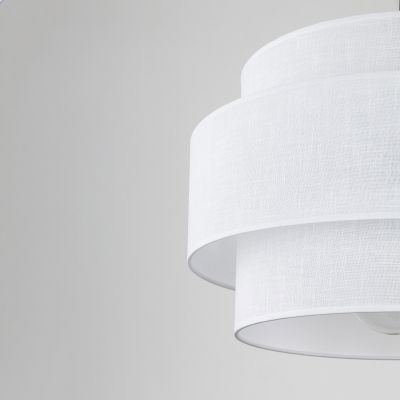 TK Lighting Calisto lampa wisząca 1x15W biały/czarny 5095