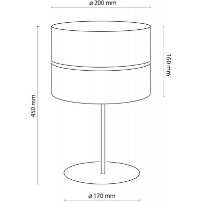 TK Lighting Nicol lampa stołowa 1x15W czarny/drewno 5124
