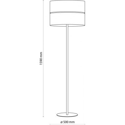 TK Lighting Linobianco lampa stojąca 1x15W biały/brązowy 5241