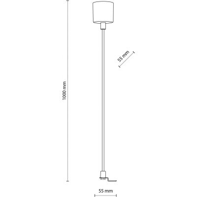 TK Lighting Tracer kabel zasilający czarny 5302