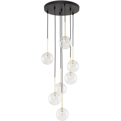 TK Lighting Nilos lampa wisząca 7x6W czarny/złoty 5362