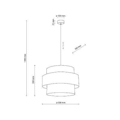 TK Lighting Calisto lampa wisząca 3x15 W biała 5363