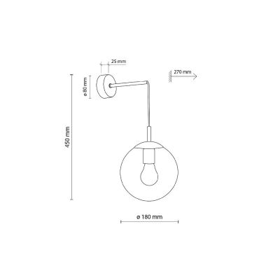 TK Lighting Esme kinkiet 1x15 W bursztynowy 5389