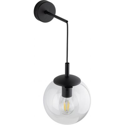 TK Lighting Esme kinkiet 1x15W czarny/przezroczysty 5387