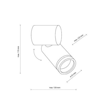 TK Lighting Jet kinkiet 1x10 W biały 5393