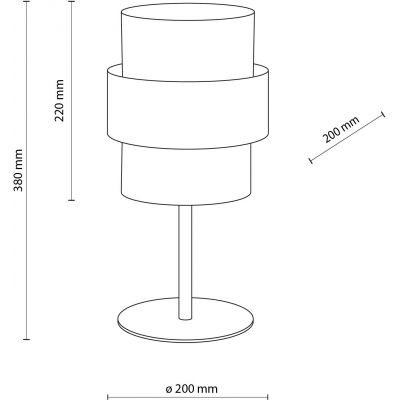 TK Lighting Calisto lampa stołowa 1x15W czarny/beżowy 5404