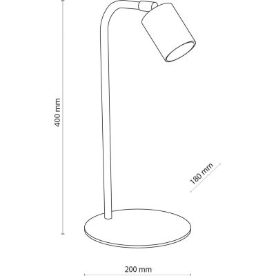 TK Lighting Logan lampa biurkowa 1x10 W czarna 5414