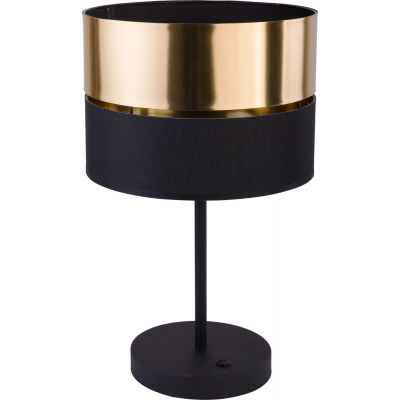 TK Lighting Hilton lampa stołowa 1x25W czarna/złota 5467