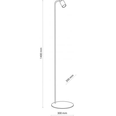 TK Lighting Logan lampa stojąca 1x10 W biała 5484