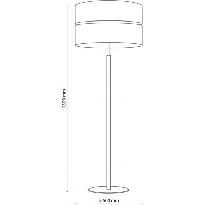 TK Lighting Eco lampa stojąca 1x15W szary/beżowy/drewno 5597