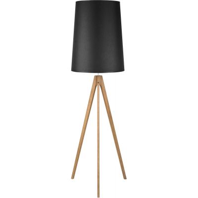 TK Lighting Walz Black lampa stojąca 1x15W czarny/drewno 5599