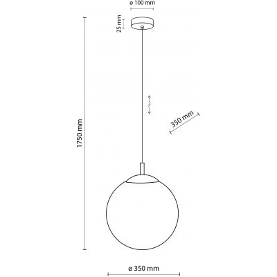 TK Lighting Esme lampa wisząca 1x15W czarny/biały 5671