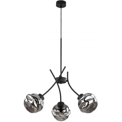 TK Lighting Zulia lampa wisząca 3x15W czarny/grafit 5748