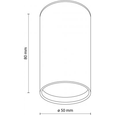 TK Lighting Top lampa podsufitowa 1x10 W czarna 5764