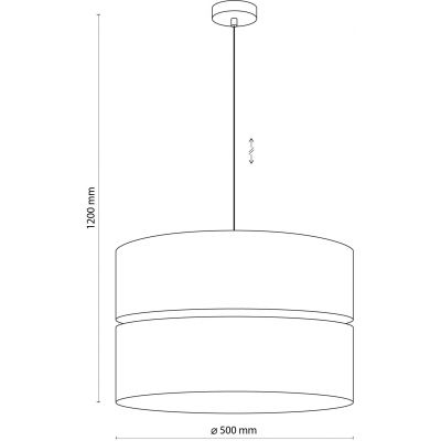 TK Lighting Eco lampa wisząca 3x15W szary/beżowy/drewno 5773