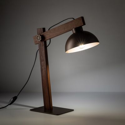 TK Lighting Oslo lampa biurkowa 1x15 W drewno-brązowa 5788