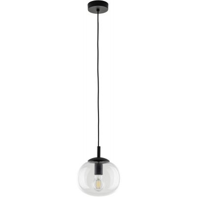 TK Lighting Vibe Transparent lampa wisząca 1x15W czarny/szkło przezroczyste 5823