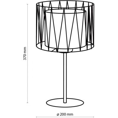 TK Lighting Harmony lampa stołowa 1x15W brązowy/czarny 5889