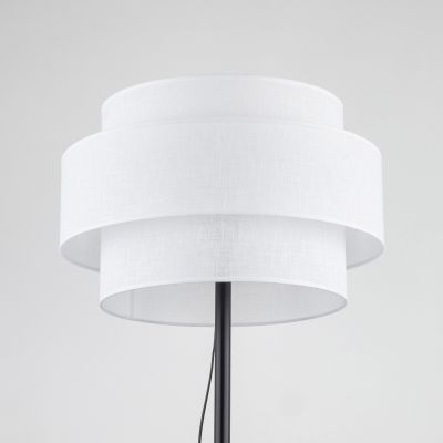 TK Lighting Calisto lampa stojąca 1x15W biały/czarny 5894