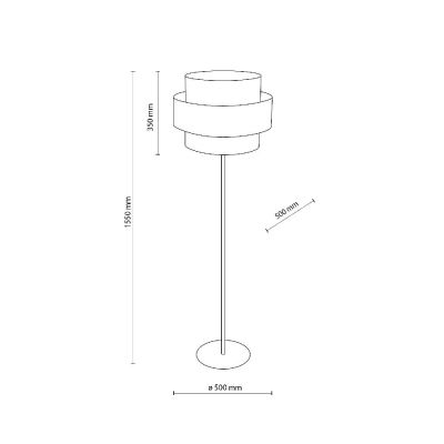 TK Lighting Calisto lampa stojąca 1x15 W czarna 5896