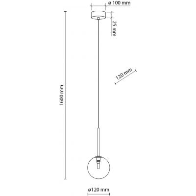 TK Lighting Nilos lampa wisząca 1x6 W czarna 5941