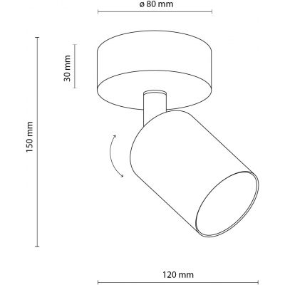 TK Lighting Top lampa podsufitowa 1x10 W brązowa 5957