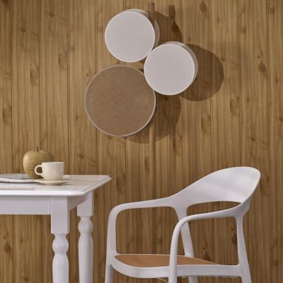 TK Lighting Pulse lampa stojąca 3x15 W biała-drewno 5960